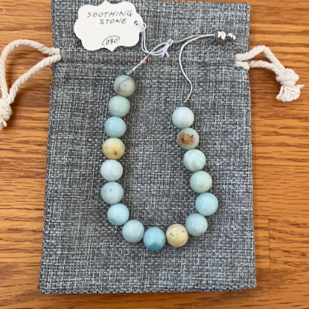 Genuine Multicolor Amazonite Adjustable Bracelet - image 1